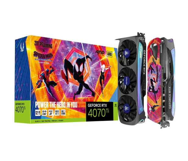 Zotac GeForce RTX 4070 Ti AMP AIRO SPIDERMAN 12GB GDDR6X - 1151790 - zdjęcie